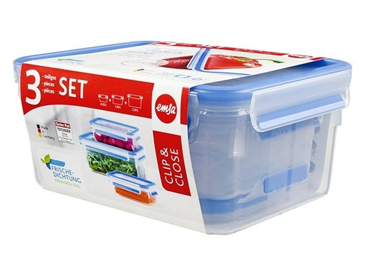 Emsa Frischhaltedosen-Set "Clip & Close" (3tlg.)